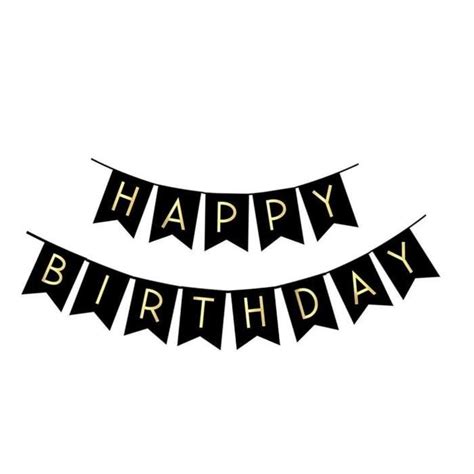 Banderoles Noir Blanc Happy Birthday Blog Tendance Boutik D Coration