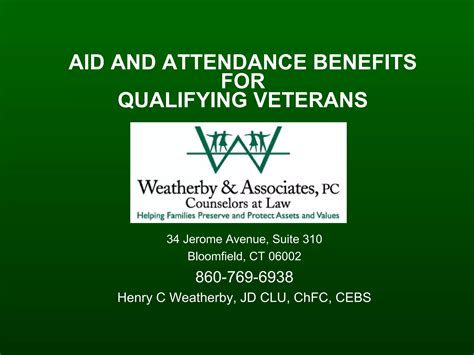 Veterans Aid And Attendance Benefit Ppt