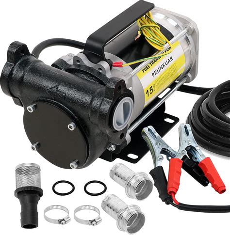 12v Automatic Gasoline Fuel Transfer Pump Kit 15 Gpm Heavy Duty Self Priming Portable Self