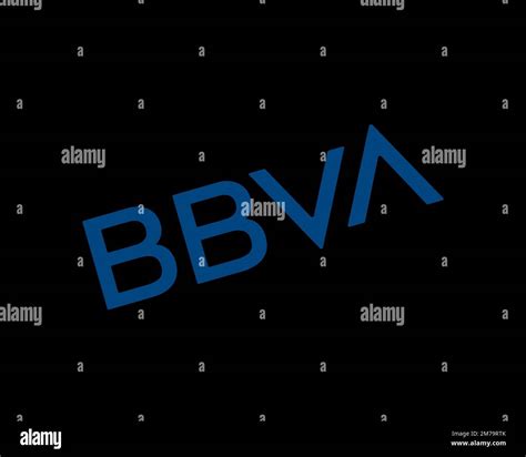 BBVA USA, rotated logo, black background Stock Photo - Alamy