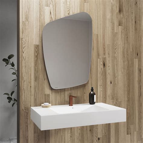 Specchio Da Bagno A Muro GLAM SIMPLE Biselarte Moderno Grigio