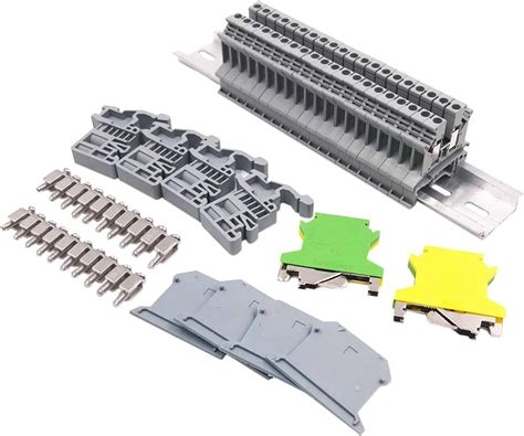 Amazon Camisin Din Rail Terminal Blocks Kit Uk 2 5N 12 Awg