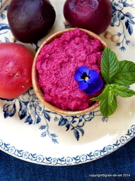 Grain De Sel Salzkorn Nur Eine Hand Frei Rote Bete Humus