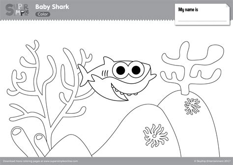 Baby Shark Song Coloring Pages Super Simple Coloring Printable | Sexiz Pix