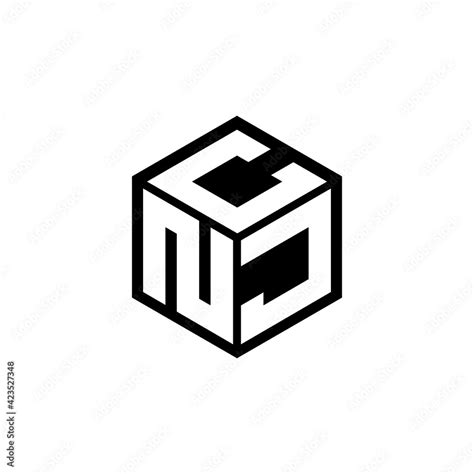 NJC letter logo design with white background in illustrator, cube logo ...