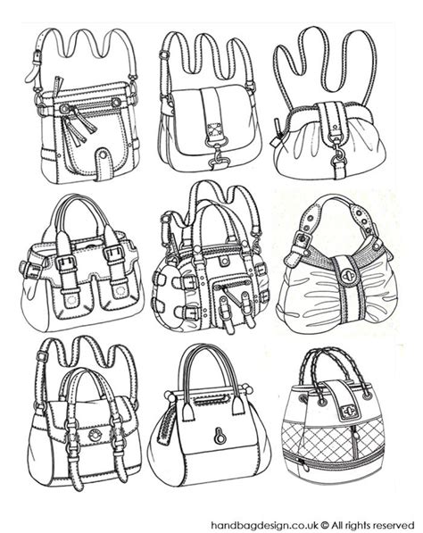 Handbag Purse Design Illustration Sketch Drawing Hand Rendering By