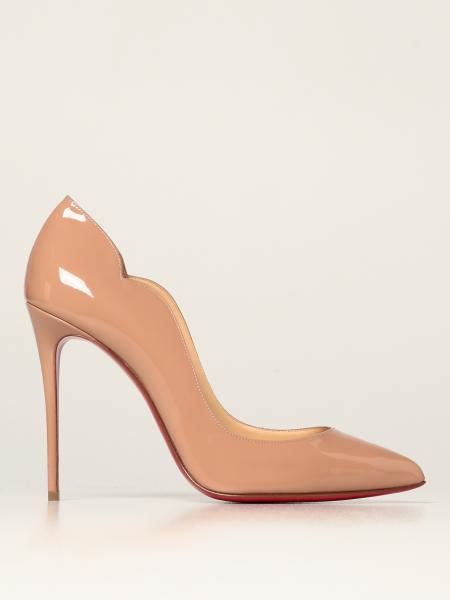 Christian Louboutin Hot Chick Patent Leather Pumps Nude Christian