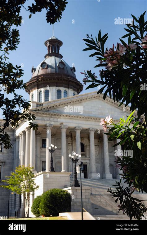 A vertical composition of the Capital Statehouse Dome in Columbia South ...