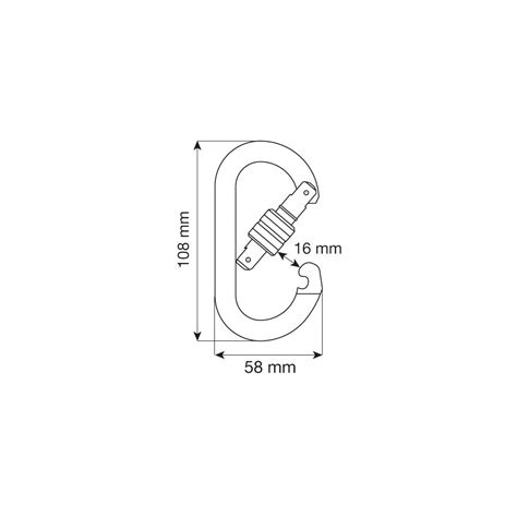 Mousqueton OVAL STANDARD LOCK Mousquetons connecteurs Échelle