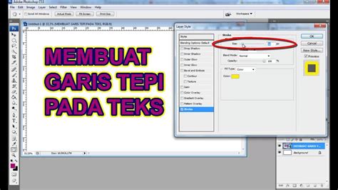 Text Garis Tepi Cara Membuat Tepi Garis Di Photoshop Youtube Images