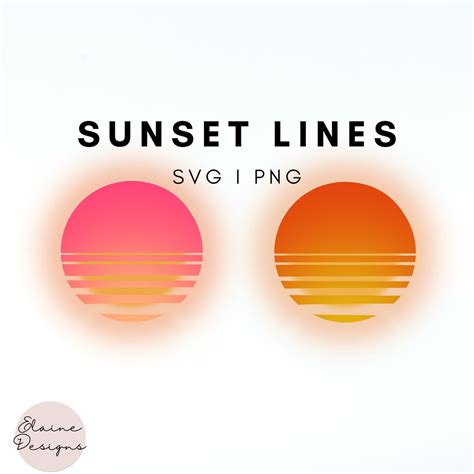 Lines Svg Sunset Lines Png Sunrise Lines Png Orange Yellow Pink Color Gradient Lines Clipart PNG ...