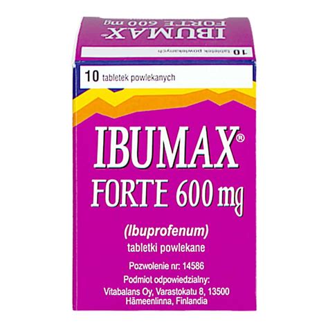 Ibumax Forte 600mg 10 Apteka Internetowa Apo Discounter Pl