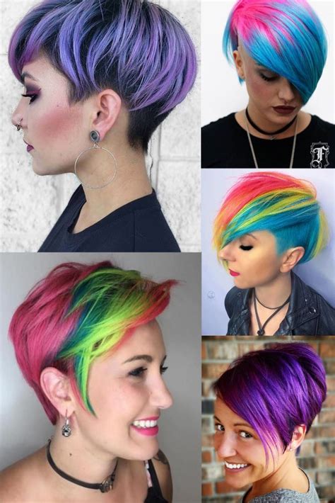 Unleashing The Spectrum Of Womens Colorful Hairstyles In 2024 Short Hair Color Short Hair