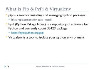 Python Virtualenv Pip In Minutes Ppt