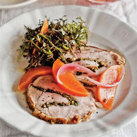 Rolled Pork Loin Roast Stuffed With Olives And Herbs Recipe Epicurious