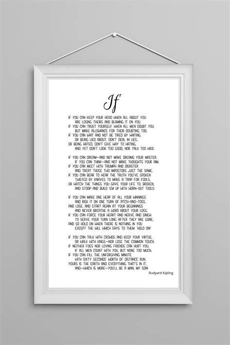 If By Rudyard Kipling Free Printable