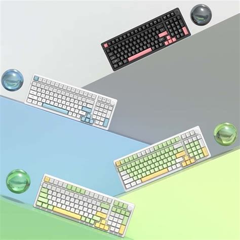 Ajazz AK992 99 Keys Wireless Bluetooth Three Mode Hot Swap RGB Gaming Mechanical Keyboard Red