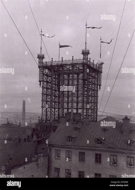 The phone, in the early 1890s. Erected in 1886 and rivet in 1952 Stock Photo - Alamy