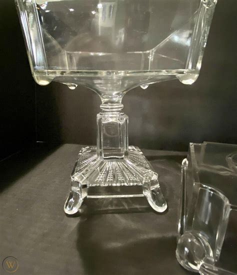 Antique Eapg Adams Large Glass Covered Compotecandy Lid Crystal