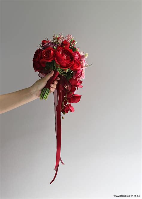 Neuheiten 2024 Wasserfall Hochzeit Bouquet Brautstrauß mit Rosen und