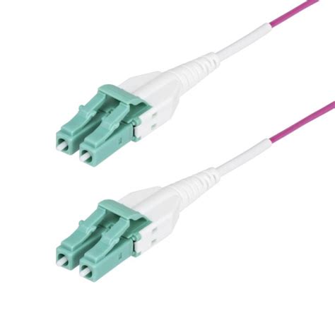 StarTech.com 2FT OM4 50/125um Multimode Duplex LC-to-SC Aqua Fiber Patch Cord — Black (10-Pack) (N6PAT-OM4-LC-SC-2FT-BK-10PK)