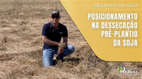 Recomendações para posicionamento na dessecação pré plantio da soja