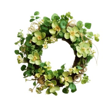 St Patrick Day Wreath St Patrick Day Clover Shamrock Png Transparent