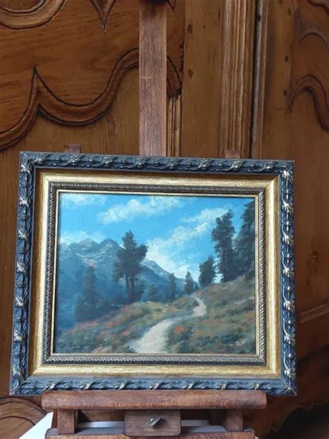 ANCIEN TABLEAU HUILE Sur Panneau Paysage Signé EUR 45 00 PicClick FR