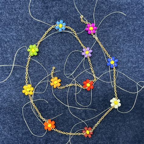 Seed Bead Daisy Chain Choker Necklace Bead World