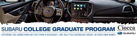 Recent College Grads - Establish Credit and Drive a Great New Subaru in Allentown, PA | Ciocca ...