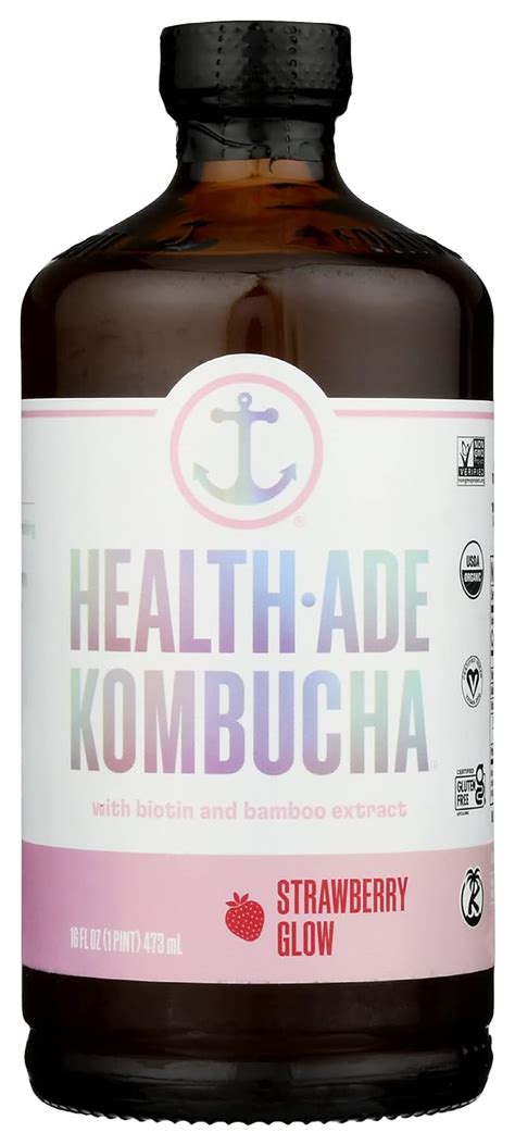 Strawberry Glow Kombucha 16oz Grocery And Gourmet Food