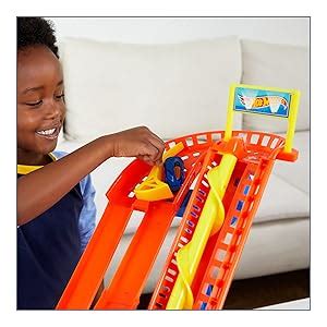 Hot Wheels City Roller Coaster Rally Playset Motorized Playset With Hot Wheels Toy Car