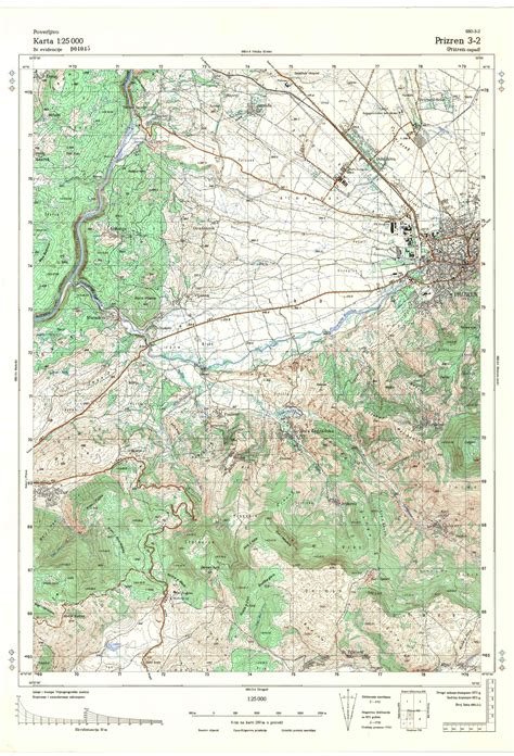 Topografske Karte Kosovo Jna Prizren