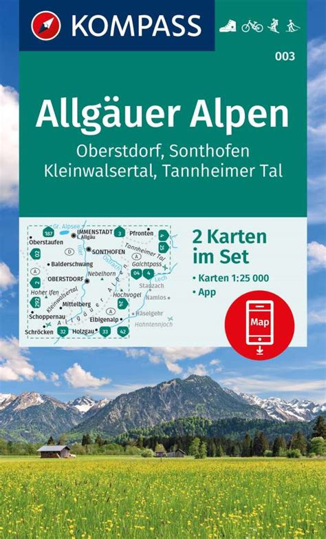 Kompass Wanderkarten Set Allg Uer Alpen Oberstdorf Sonthofen