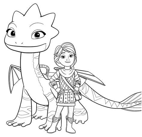 Burple From Dragons Rescue Riders Coloring Page Free Printable