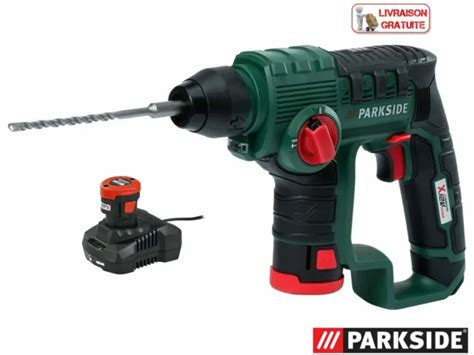 MARTEAU PERFORATEUR Perceuse A Percussion 20v Batterie Parkside X20V