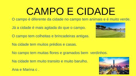 O Campo E A Cidade Resumo - Campo e Cidade | ODP