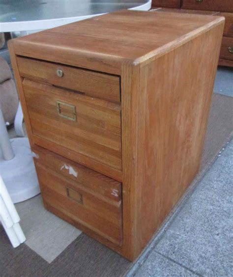 UHURU FURNITURE & COLLECTIBLES: SOLD 2-Drawer Oak Filing Cabinet - $45