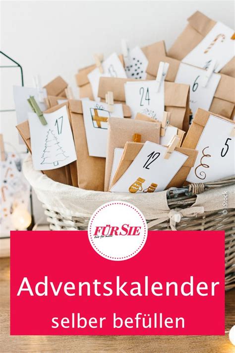 Adventskalender selbst befüllen Ideen für Familie Freunde und Partner