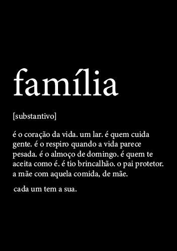 Quadro e poster Família Significado Definição substantivo Preto e