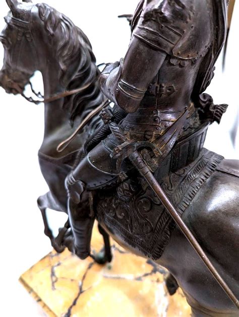 Proantic Statue équestre De Henry IV à Cheval XIXème