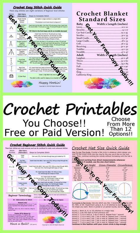 Crochet Cheat Sheets