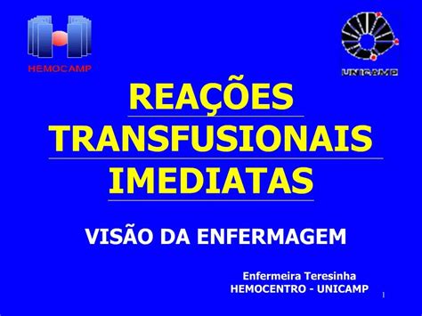 PPT REA ES TRANSFUSIONAIS IMEDIATAS PowerPoint Presentation Free