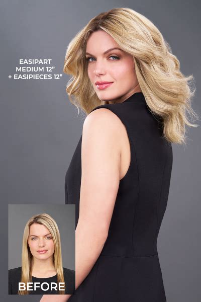 Easipart Medium Human Hair Topper Colour Fs Malibu Blonde