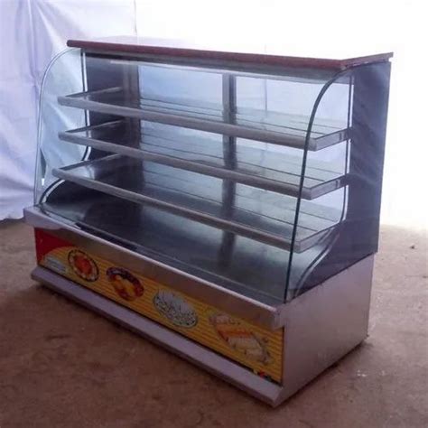 Metal Rectangular Sweet Display Counters Warranty 1 Year 600Watt At