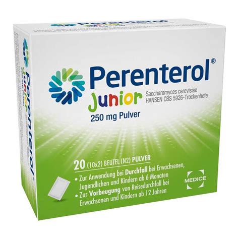 Perenterol Junior 250 Mg Bei Akutem Durchfall Zur Vorbeugung 20 St