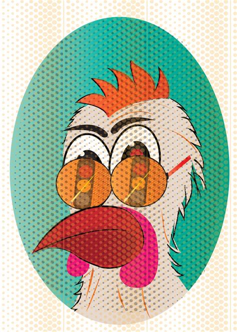 The Hipster Chicken Poster By Rashmi Sharan Displate