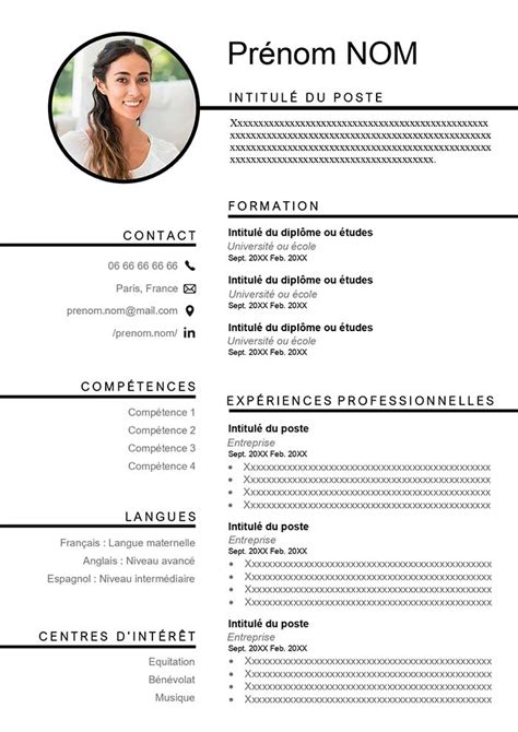 Modele De Cv Simple A Remplir The Best Porn Website