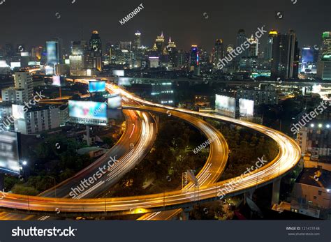 Traffic At Night,Bangkok Thailand Stock Photo 121473148 : Shutterstock