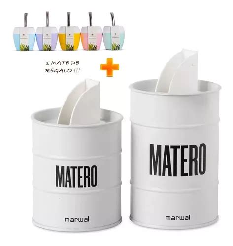 Set Latas Yerbera Azucarera Az Car Yerba Set Matero Mate Mercadolibre